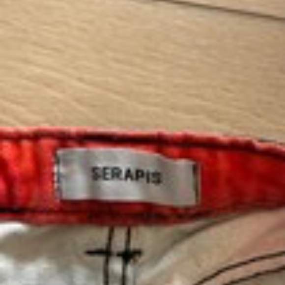 Serapis Red and Grey Jeans with belt - Picture 3 of 4